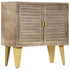 Rustika Rowe -  Sideboard 80x35x80 cm Solid Mango Wood and Cast Iron